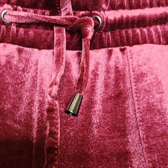 00X 10W Medium Red Pull On Relaxed Taper Velvet High Rise Pant Zinfandel NWOT - Picture 3 of 7